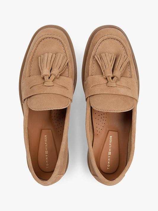 Lightweight Suede Tassel Loafers