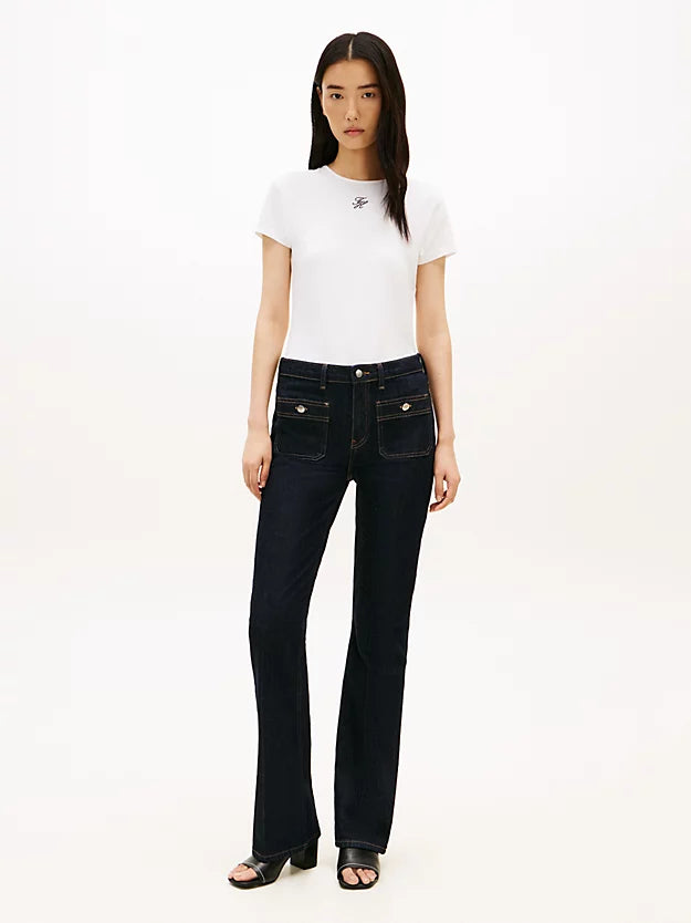 Textured Logo Slim Jersey T-Shirt