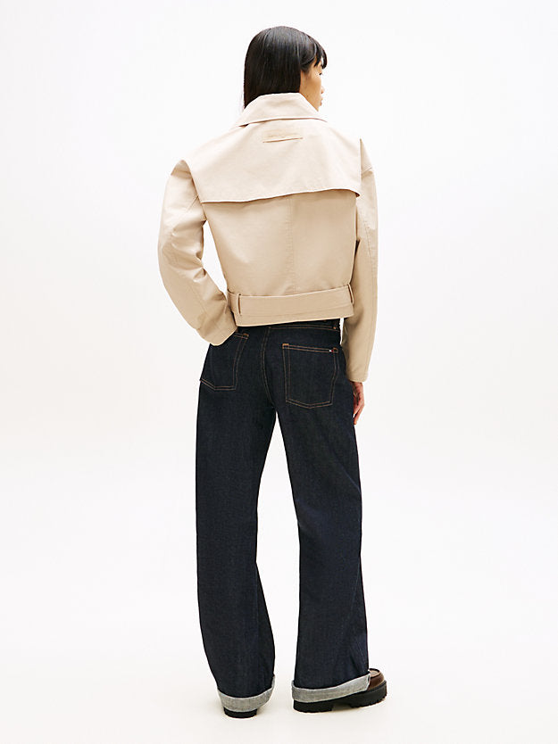 Water Repellent Relaxed Short Trench Coat