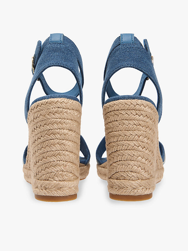 Canvas Denim Wedge Espadrilles