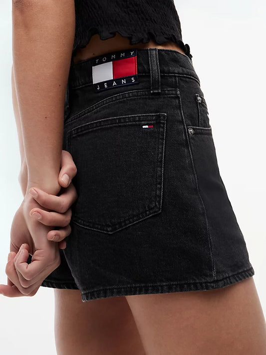 Regular Black Denim Shorts