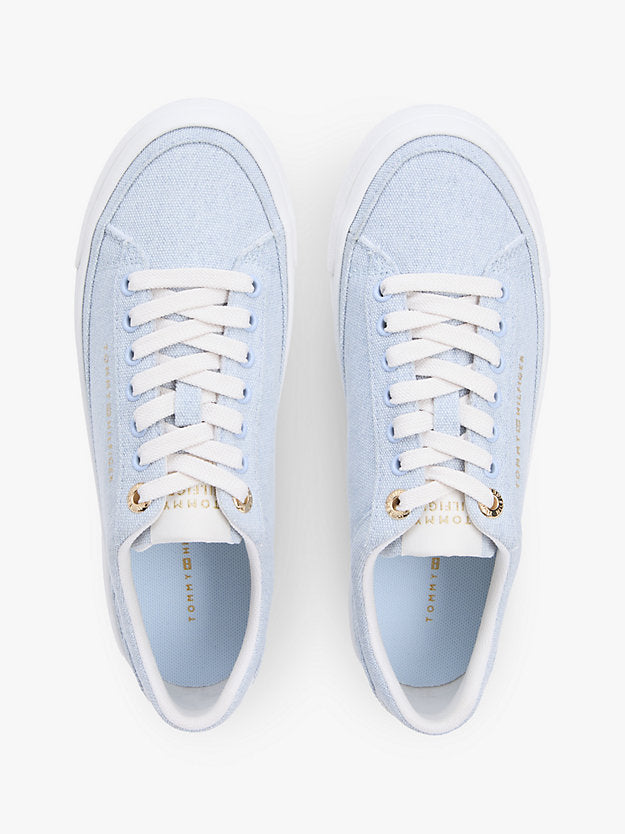 Washed Canvas Platform Trainers