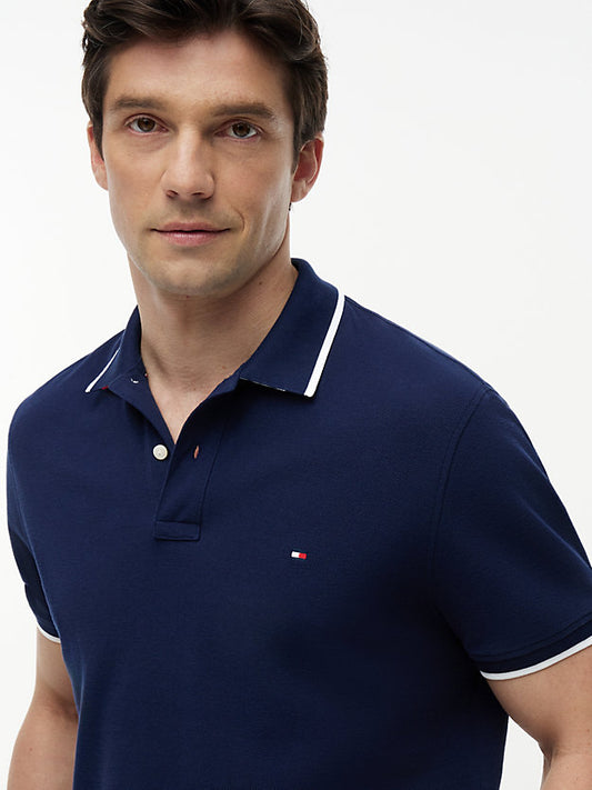 Regular Fit Tipped Pique Polo Shirt