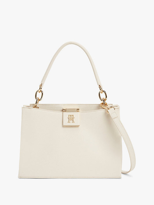 Monogram Pebble Grain Satchel