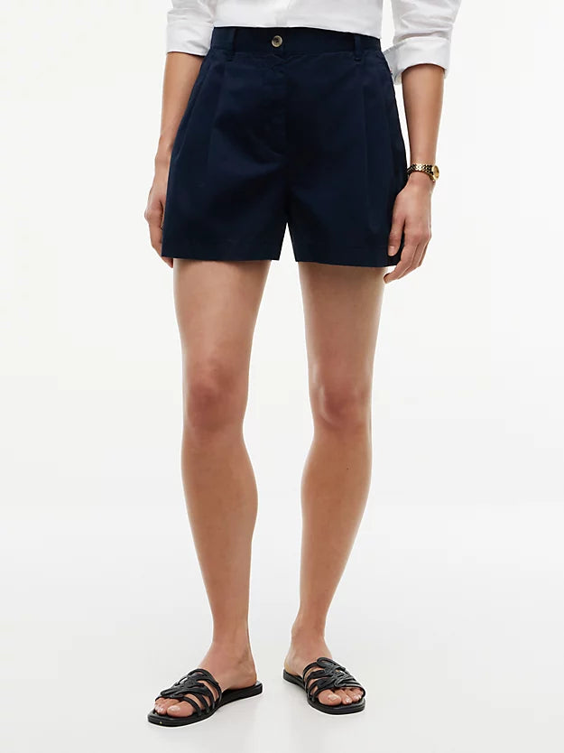 Washed Flared Chino Shorts
