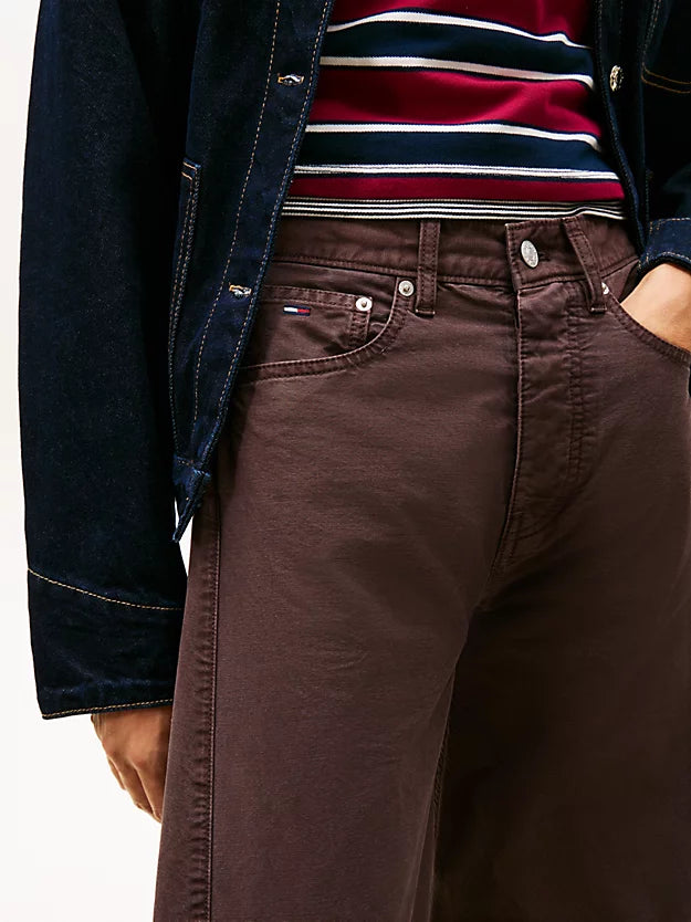 Mid Rise Wide Barrel Leg Trousers