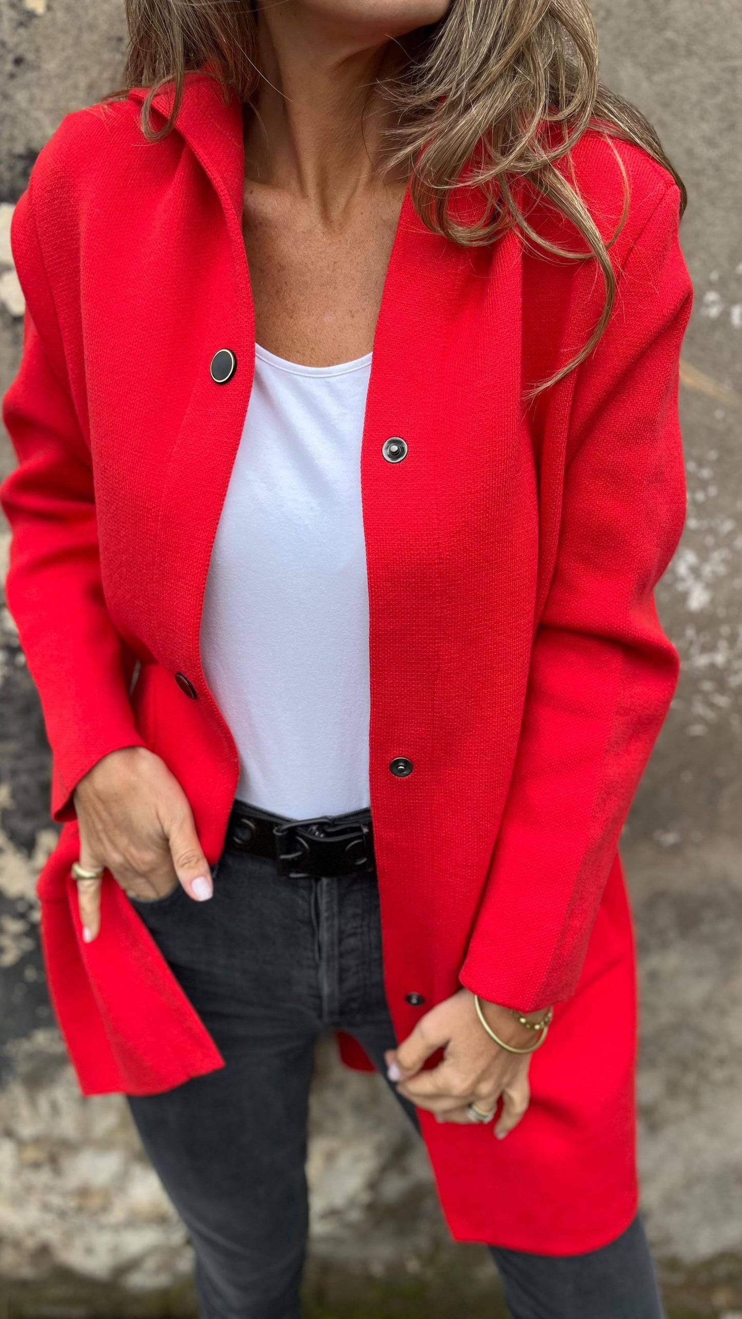 SOLDES EXCEPTIONNELLES 🔥 Veste décontractée femme à capuche, manches longues et boutonnage latéral
