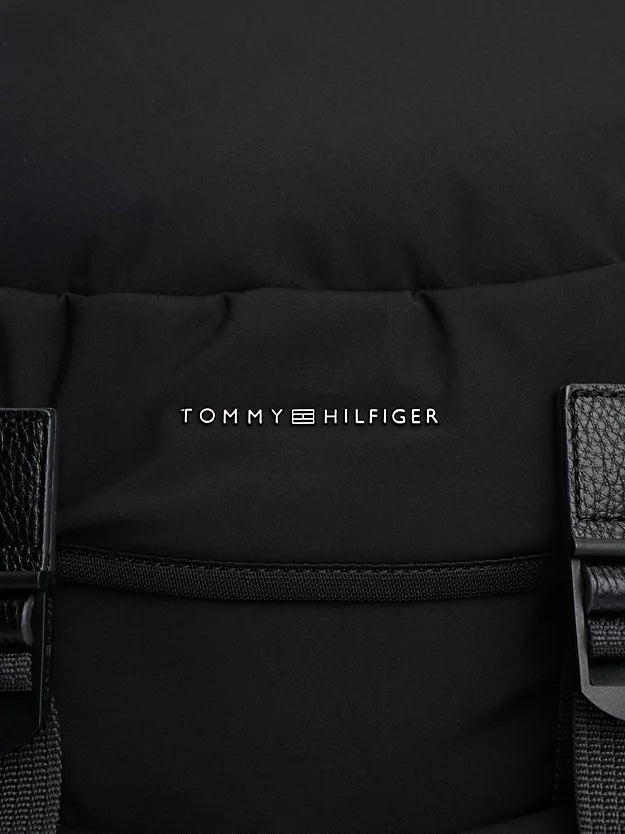 Textile Logo Travel Flap Backpack
