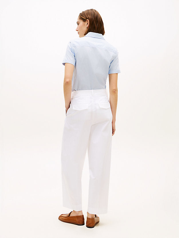 Barrel Leg Mid Rise Chinos