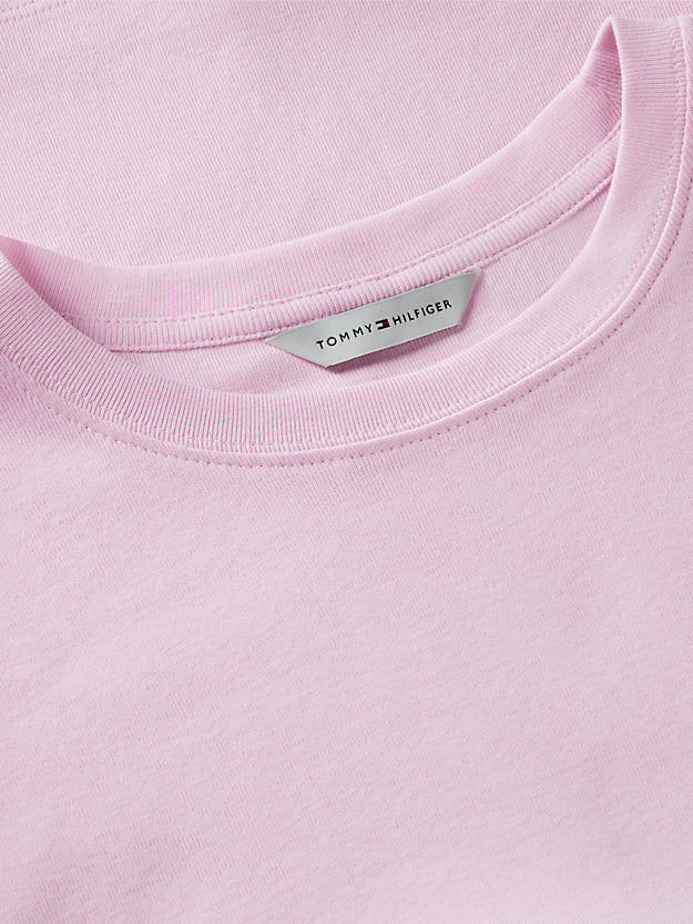 Flag Embroidery Slim Crew Neck T-Shirt