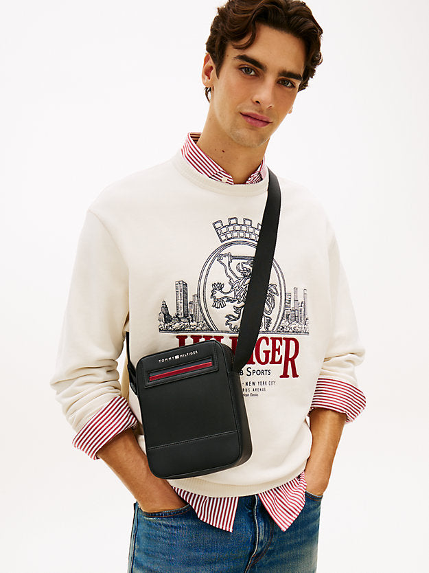 Metal Logo Crossbody Reporter Bag