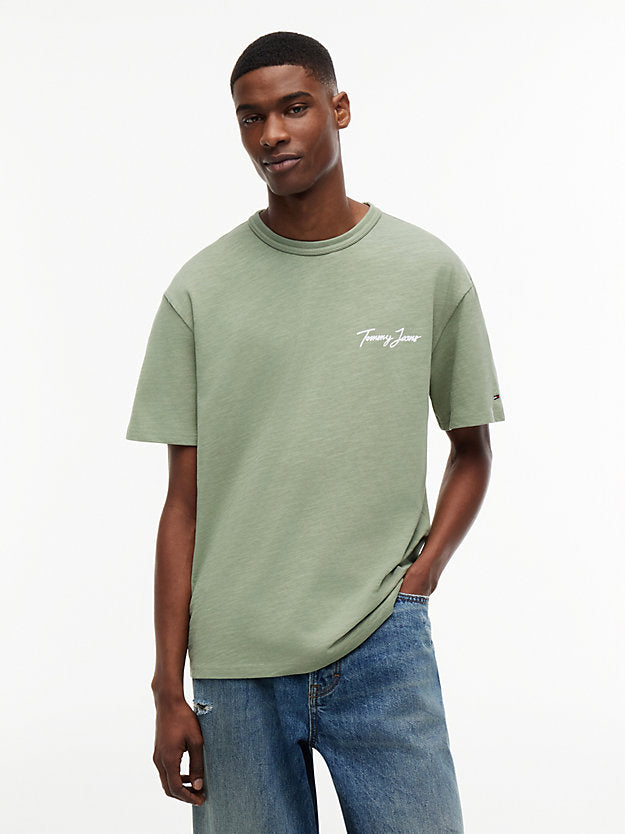 Back Graphic Textured Relaxed T-Shirt