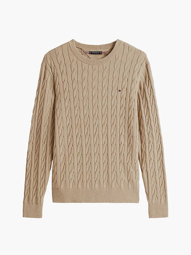 Flag Embroidery Cable Knit Jumper