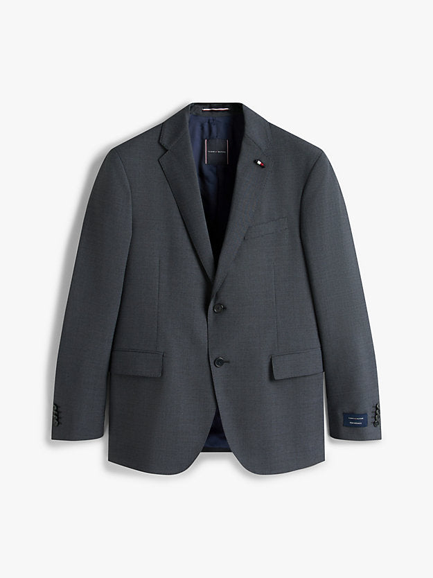 Textured Wool Blend Suit