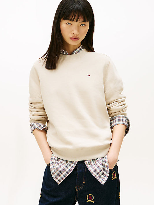 Flag Embroidery Brushed Fleece Sweatshirt