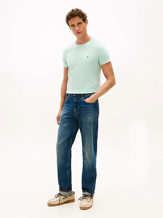 Flag Embroidery Slim Jersey T-Shirt