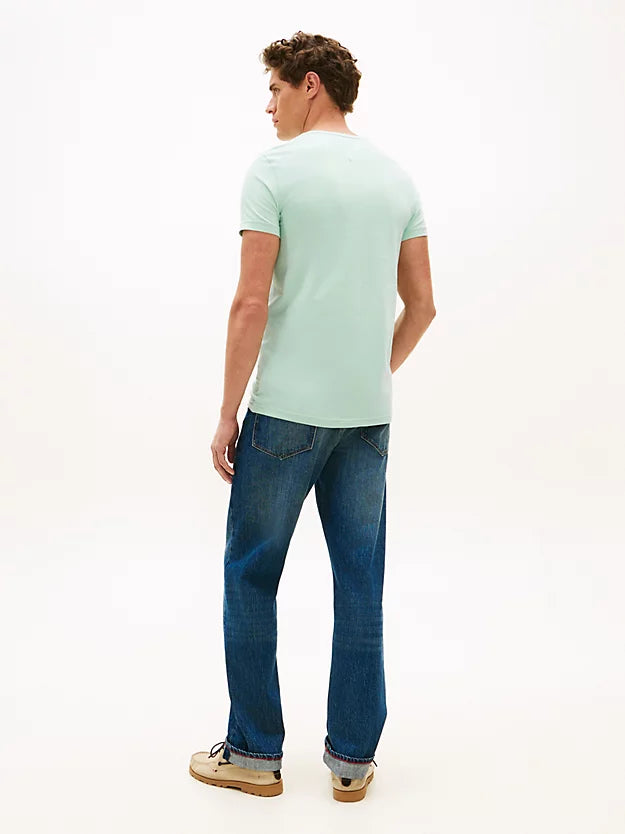 Flag Embroidery Slim Jersey T-Shirt