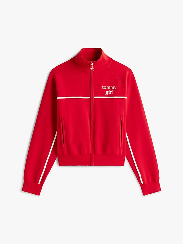 Girl Logo Knit Track Jacket