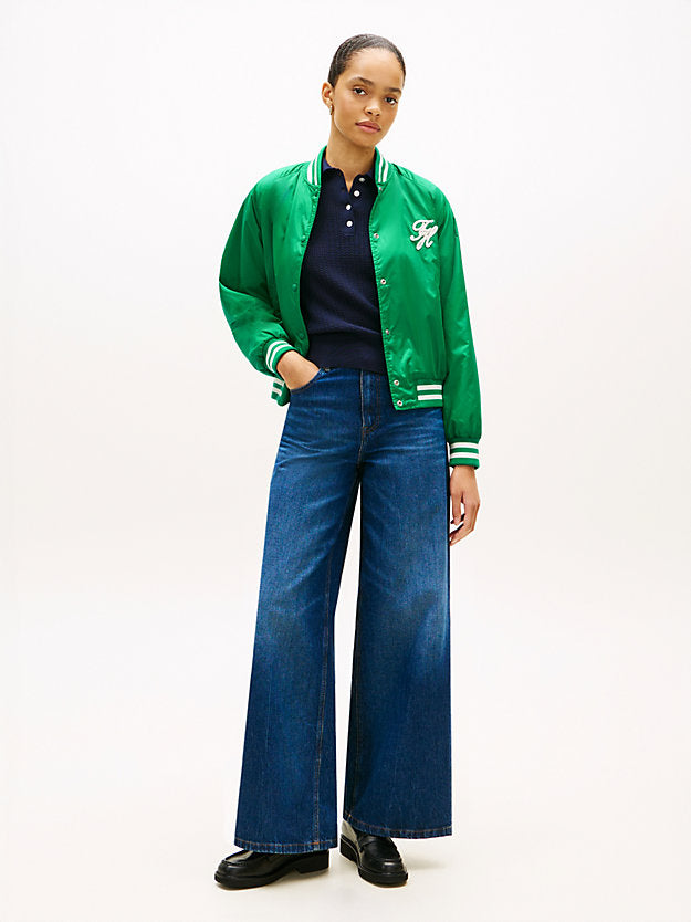 Logo Appliqué Water Repellent Bomber Jacket