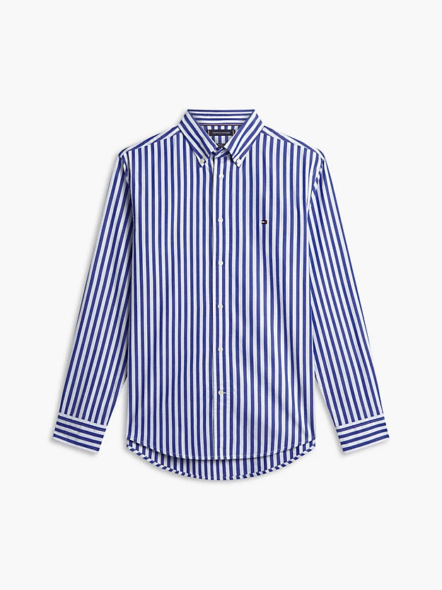 Flex Regular Fit Stripe Poplin Shirt