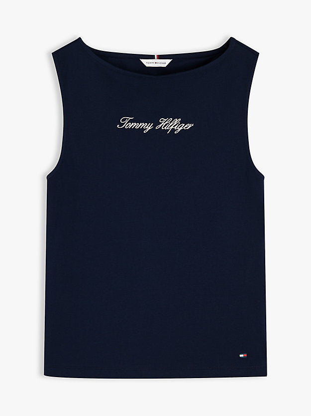 Slim Boat Neck Tank Top