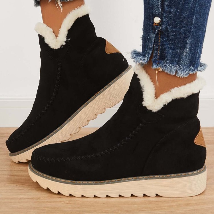 Klassische rutschfeste Knöchel-Schneestiefel für Damen