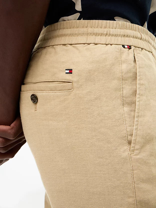 Harlem Tapered Leg Linen Blend Chinos