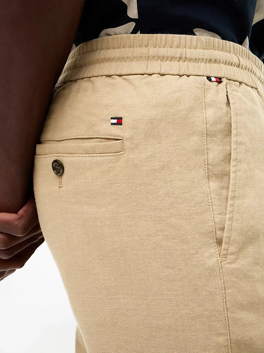 Harlem Tapered Leg Linen Blend Chinos