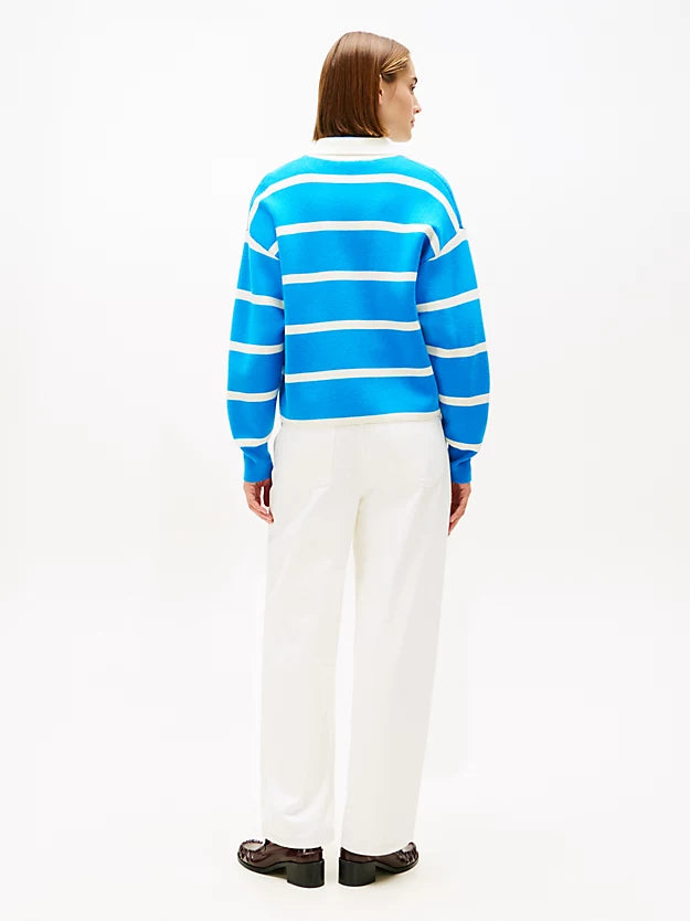 Pure Wool Oversized Rugby Cardigan