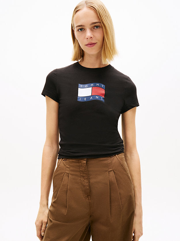 Wavy Flag Jersey Slim T-Shirt
