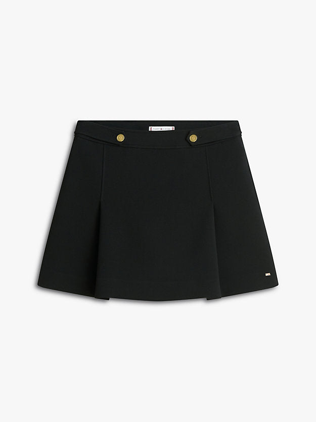 Box Pleat A-Line Mini Skirt