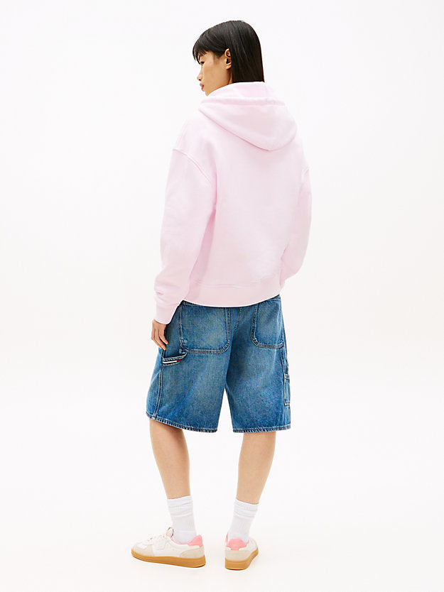 Badge Brushed Terry Boxy Hoody