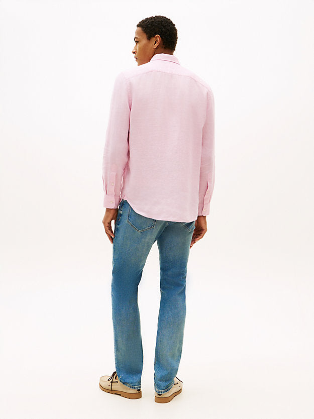 Regular Fit Washed Pure Linen Shirt