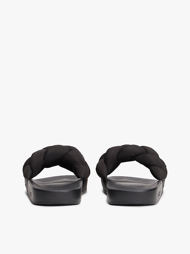 Embossed Braided Strap Slides