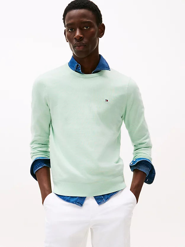Flag Embroidery Crew Neck Jumper