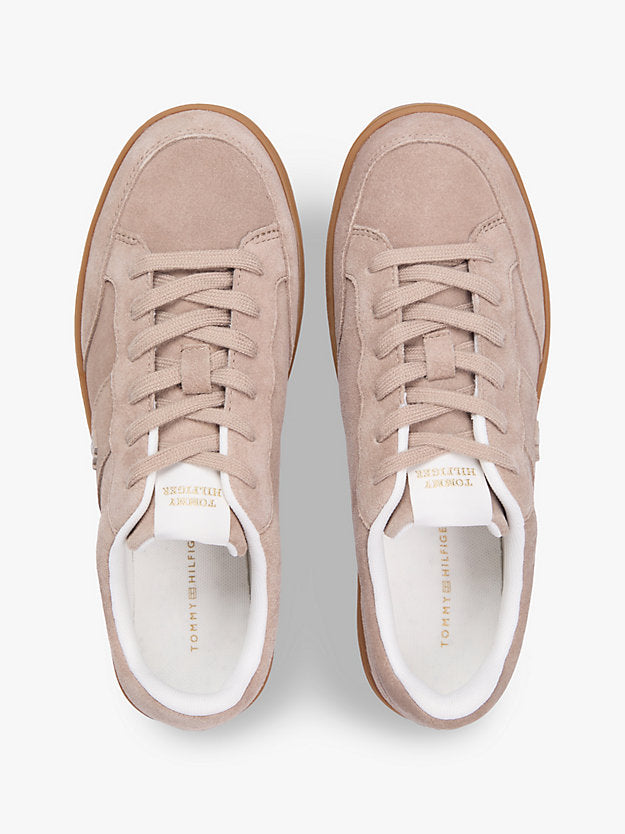 Monogram Suede Court Trainers