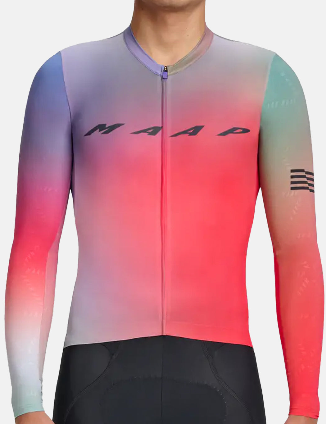 Blurred Out Pro Hex Long Sleeve Jersey 2.0 - Red Mix