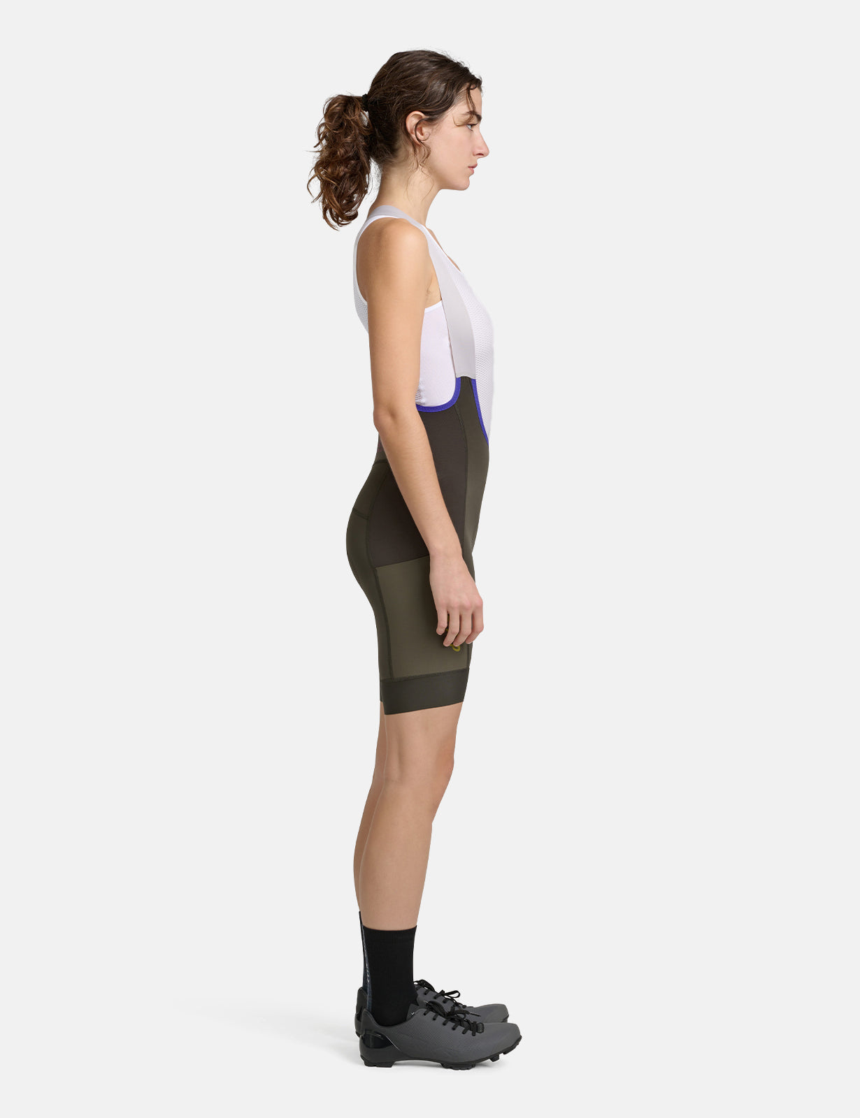 Womens Alt_Road Cargo Bib Shorts - Burnt Olive Green