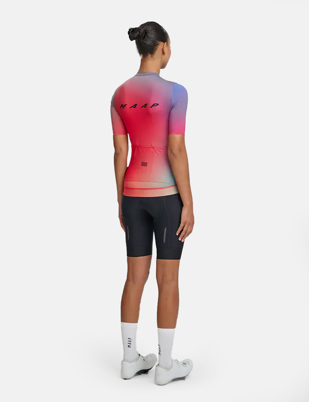 Womens Blurred Out Pro Hex Jersey 2.0 - Red Mix