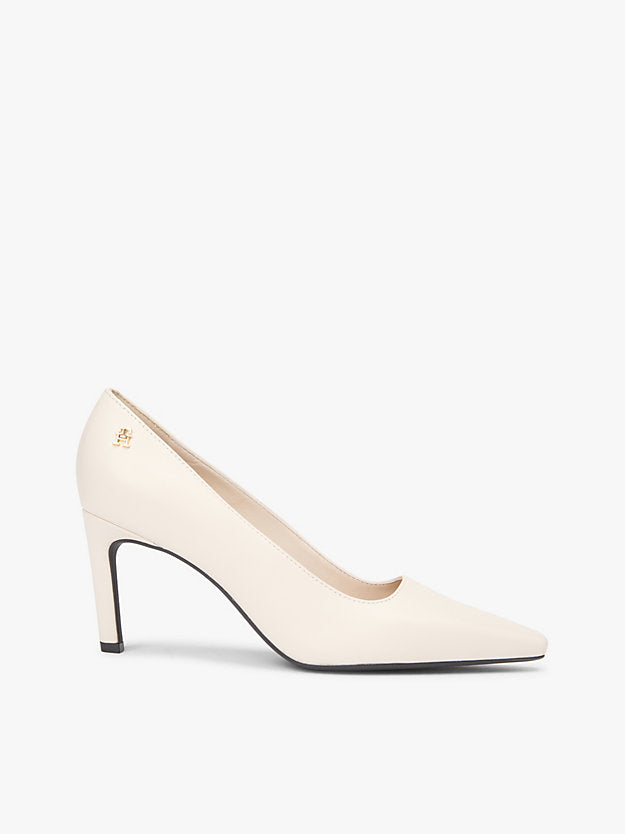 Monogram Plaque Leather High Heels