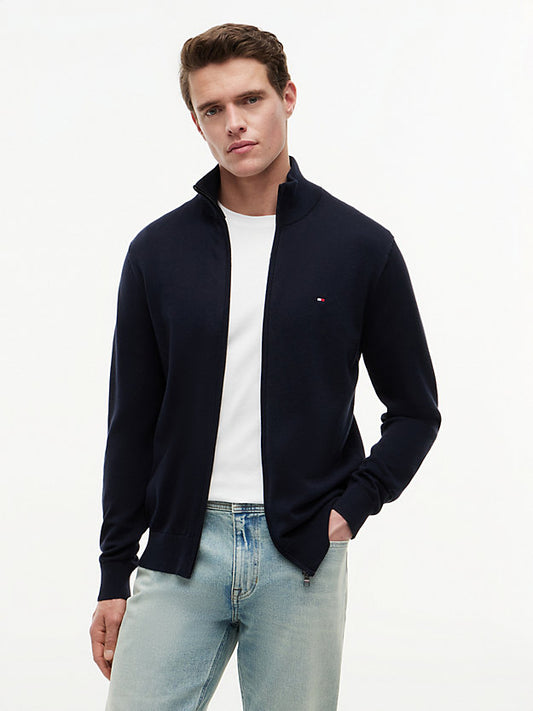 Flag Embroidery Zip-Thru Jumper