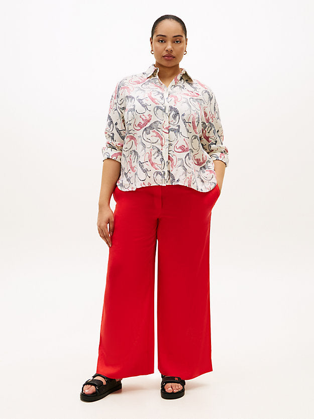 Curve Pure Linen Oversized Fit Shirt