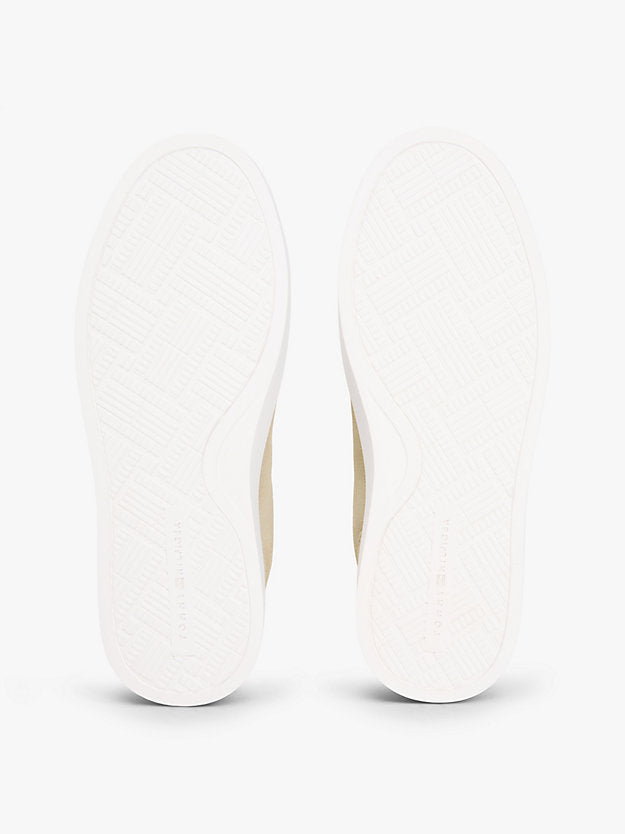Suede Metallic Logo Cupsole Trainers