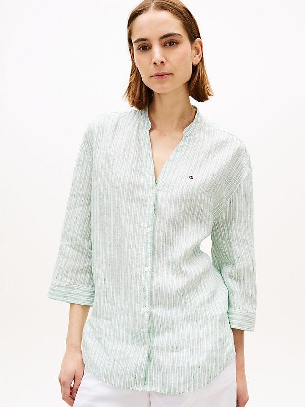 Relaxed Fit Pure Linen Half Sleeve Shirt