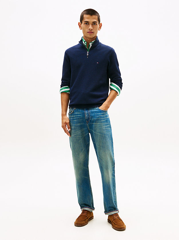 Quarter-Zip Mock Neck Jumper