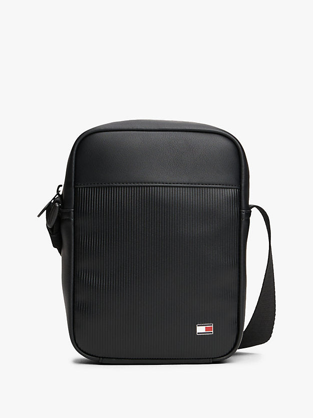 Ribbed Crossbody Reporter Bag