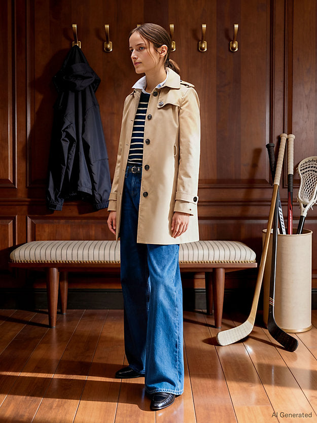 Single Breasted Trench Coat