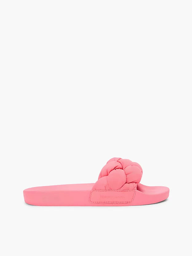 Embossed Braided Strap Slides