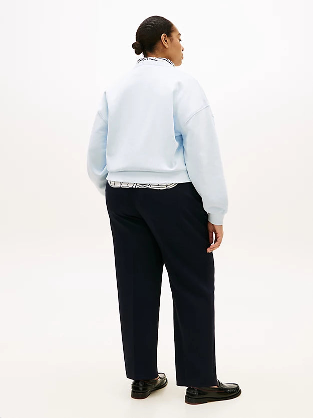 Curve Logo Flex Fleece Relaxed Sweatshirt