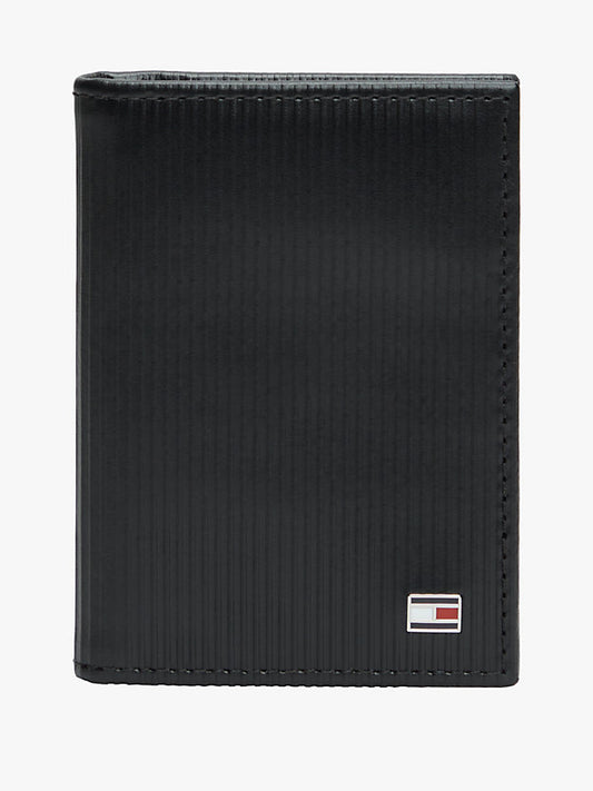 Ribbed Leather Card Wallet